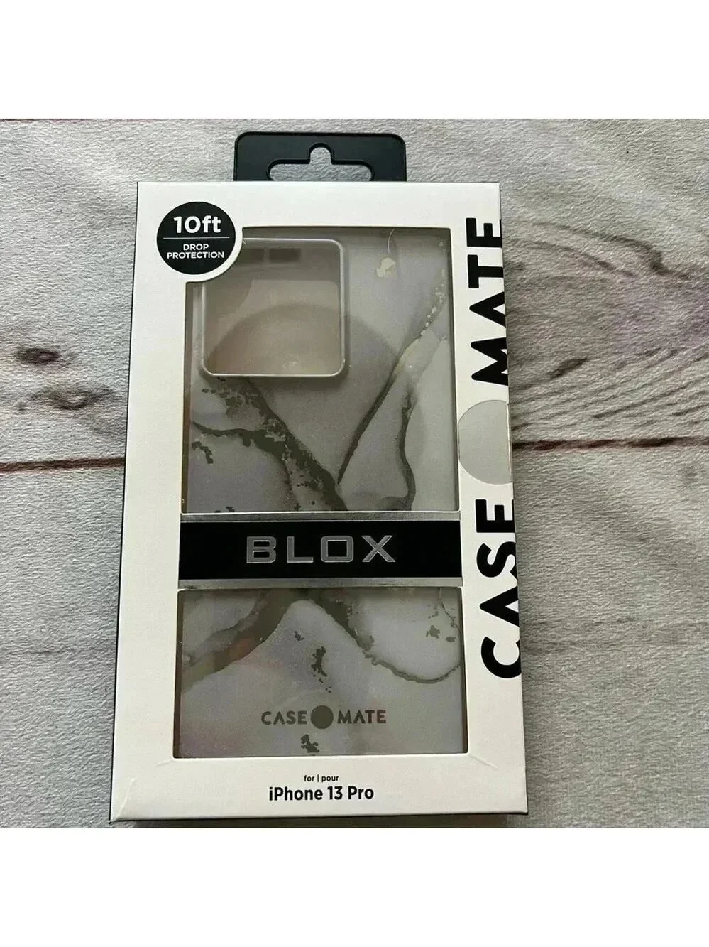 Case-Mate Blox Fog Marble Gold Square flexible grip case for iPhone 13 Pro
